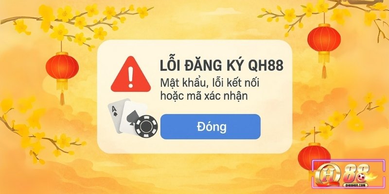 Những lỗi phổ biến khi đăng ký QH88 thường xoay quanh mật khẩu, kết nối hoặc mã xác nhận.