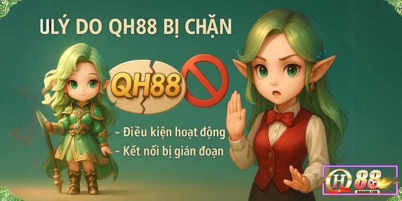 Một số nguyên nhân thường gặp khiến người chơi không thể truy cập QH88.