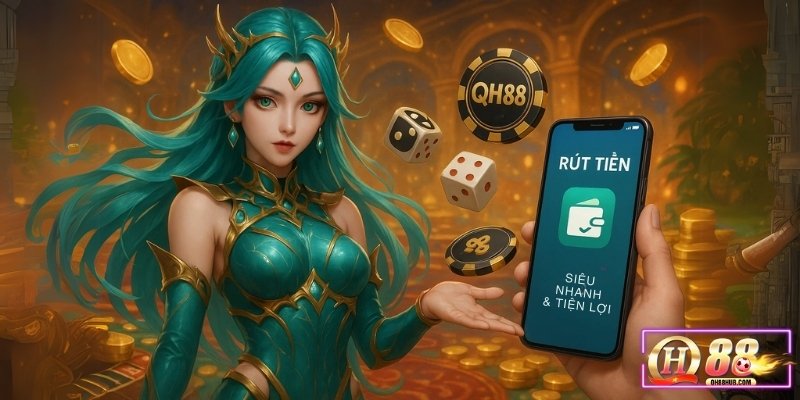 Rút tiền QH88 qua ví điện tử siêu nhanh, tiện lợi cho mọi cược thủ.